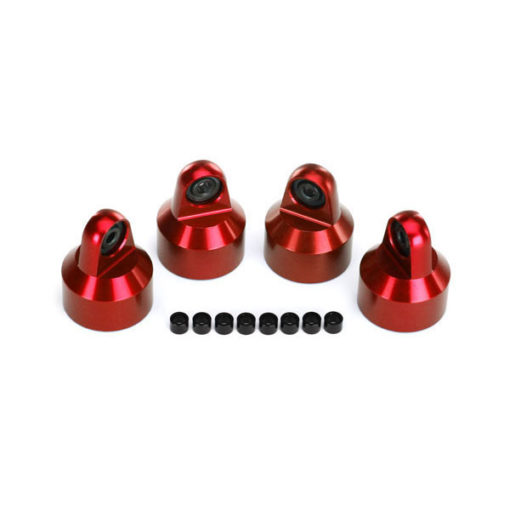 BOUCHONS D'AMORTISSEUR GTX ALU ANODISES ROUGE (7764R)