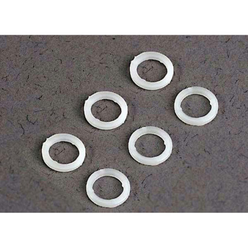 RONDELLES BLANCHES PLASTIQUE 5X8X1.0MM (6) (3685)