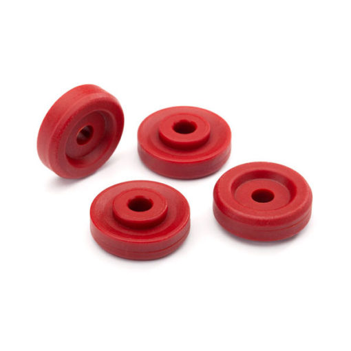 RONDELLES DE ROUES ROUGES (X4) (8957R)