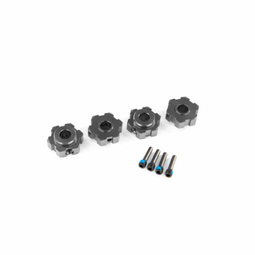 HEXAGONES DE ROUES ALU ANODISES GRIS - MAXX (X4) (8956-GRAY)