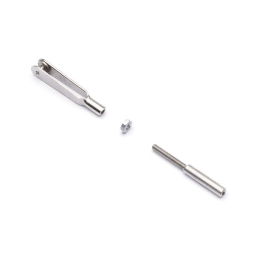 CHAPE METALLIQUE AVEC EMBOUT FILETE M2, 2 PCS