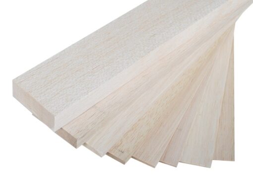 PLANCHE BALSA 100 X 10 CM 1 MM LEGER MOINS DE 120 G