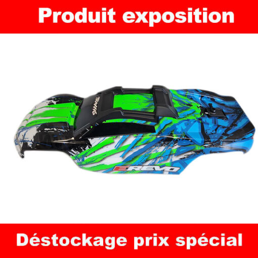CARROSSERIE E-REVO 2 PEINTE ET DECOREE VERTE 8611G - TRAXXAS